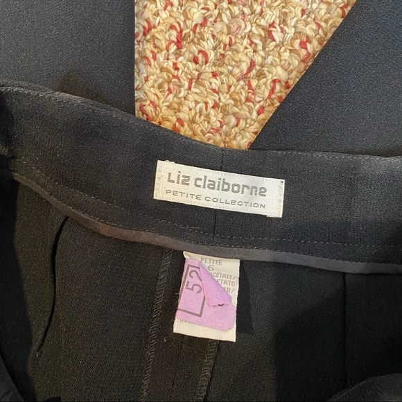 Liz Claiborne Petite Collection Black Pants - Picture 2 of 6